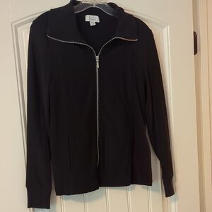 Croft & Barrow Black Bomber Jacket